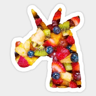 Unicorn Fruit Salad Sticker